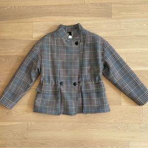 Ba&sh oversized plaid jacket